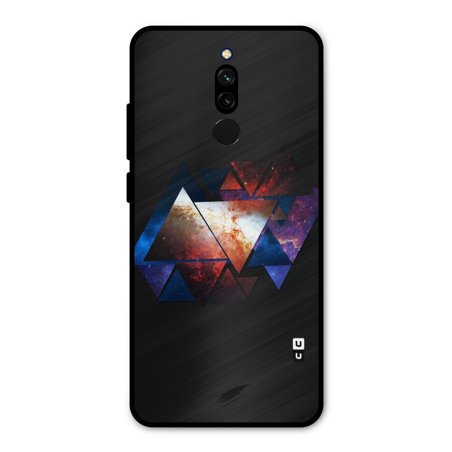 Fire Galaxy Triangles Metal Back Case for Redmi 8