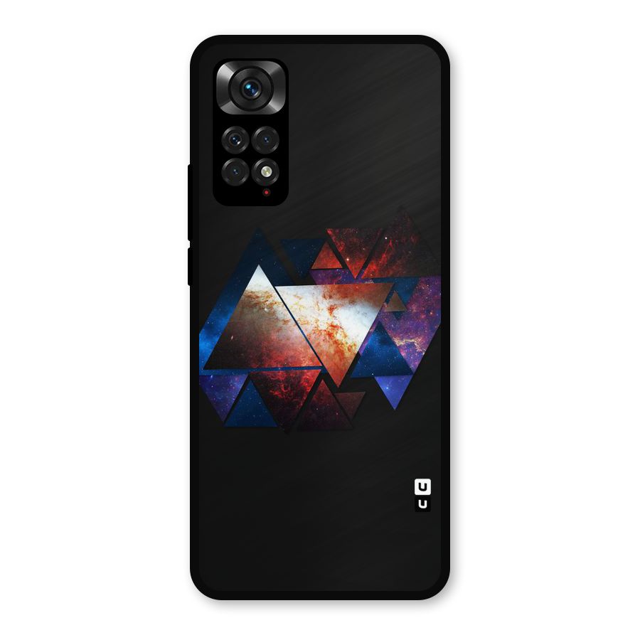 Fire Galaxy Triangles Metal Back Case for Redmi Note 11