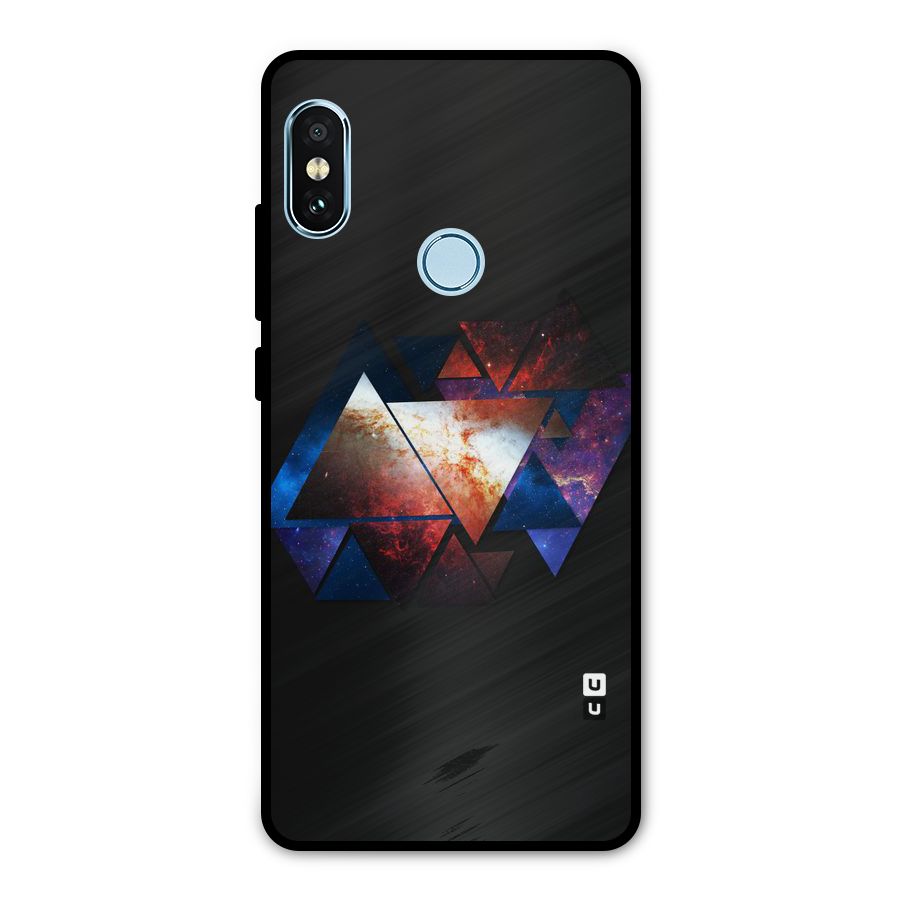 Fire Galaxy Triangles Metal Back Case for Redmi Note 5 Pro