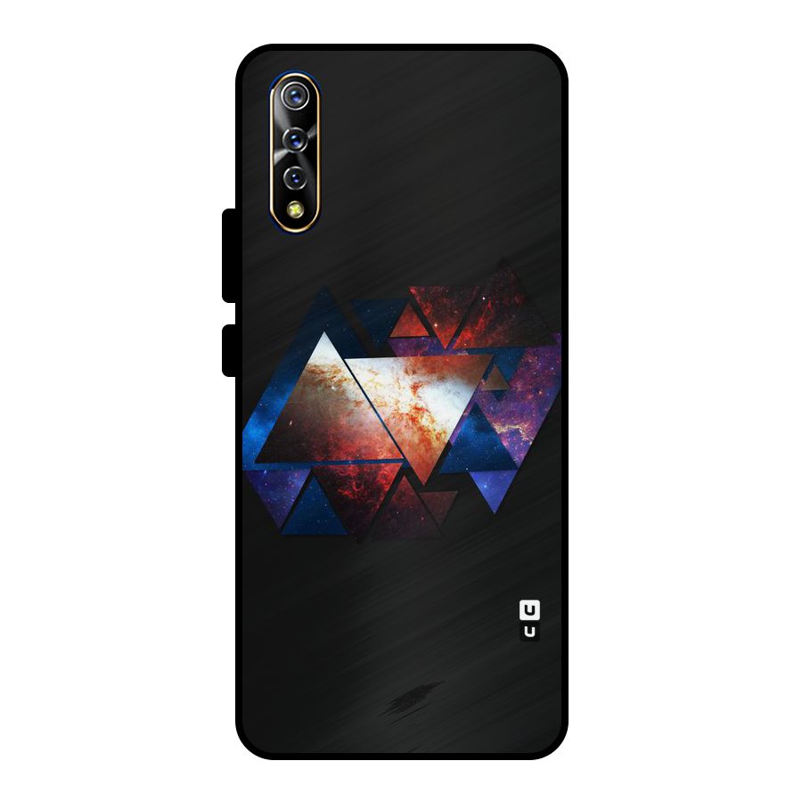 Fire Galaxy Triangles Metal Back Case for Vivo S1