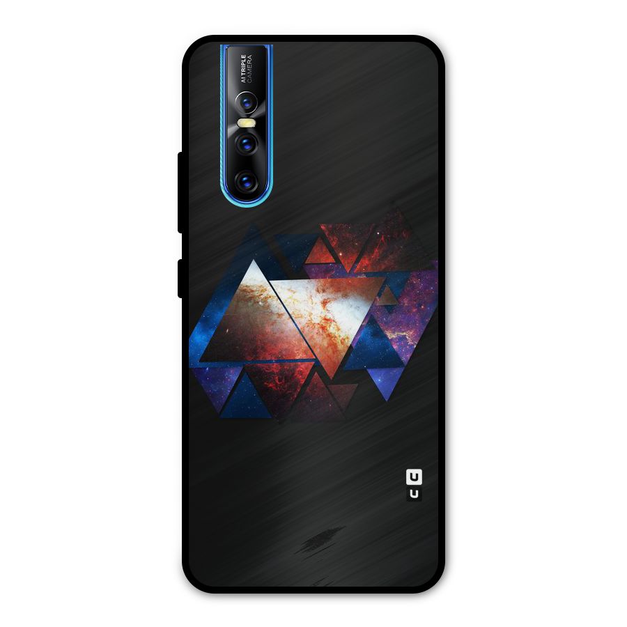 Fire Galaxy Triangles Metal Back Case for Vivo V15 Pro