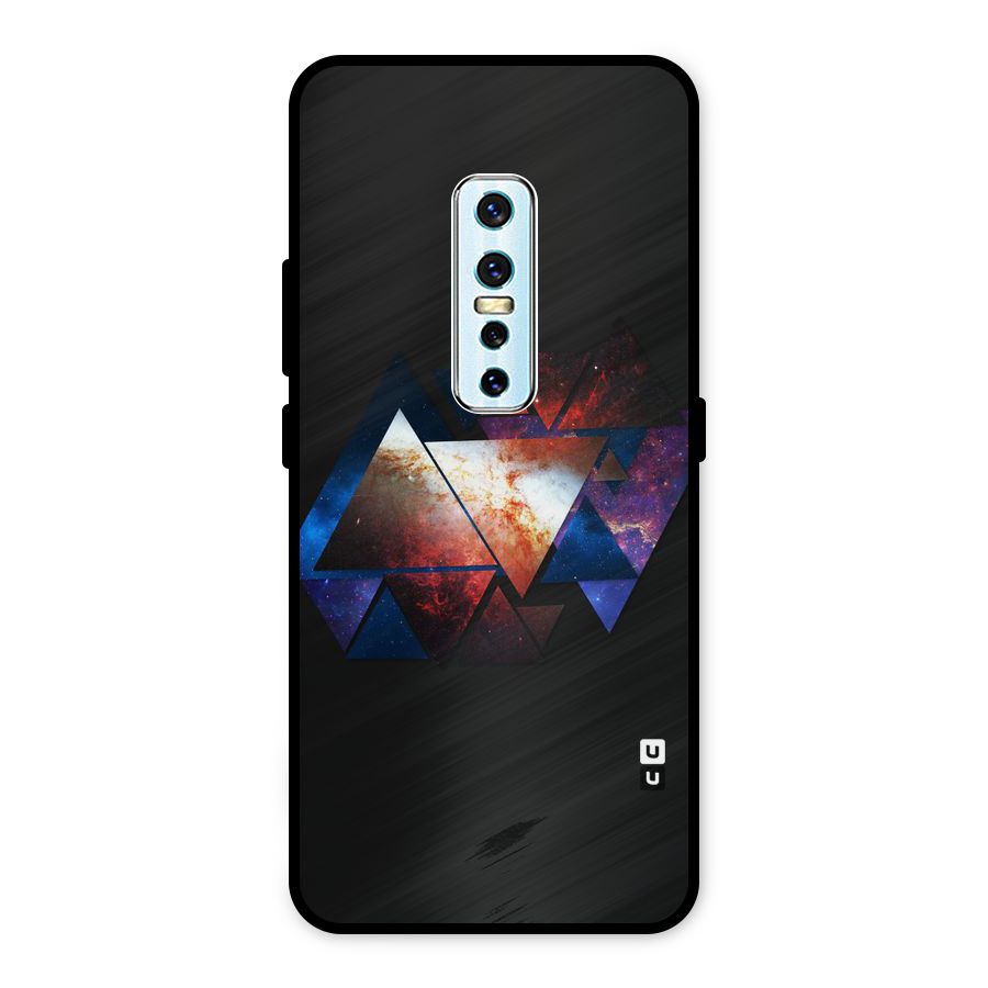 Fire Galaxy Triangles Metal Back Case for Vivo V17 Pro