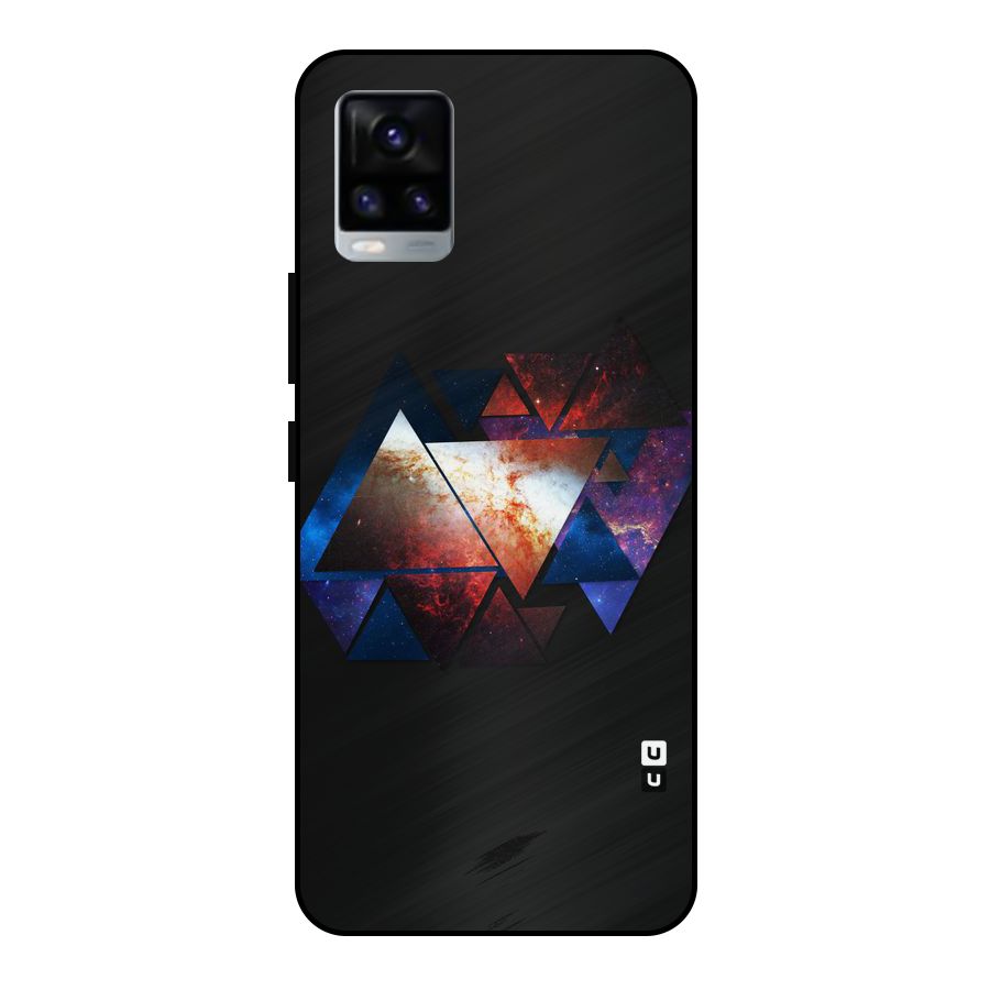 Fire Galaxy Triangles Metal Back Case for Vivo V20