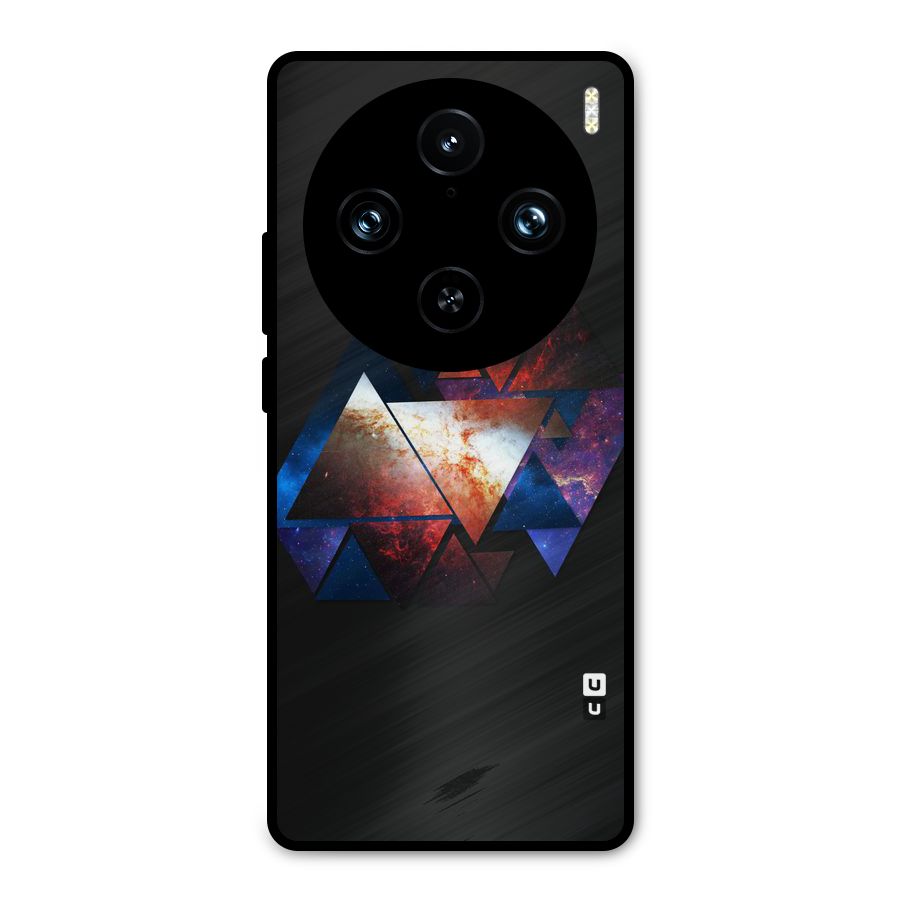 Fire Galaxy Triangles Metal Back Case for Vivo X100 Pro