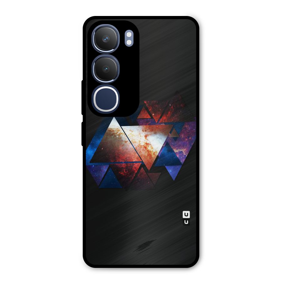 Fire Galaxy Triangles Metal Back Case for Vivo Y29