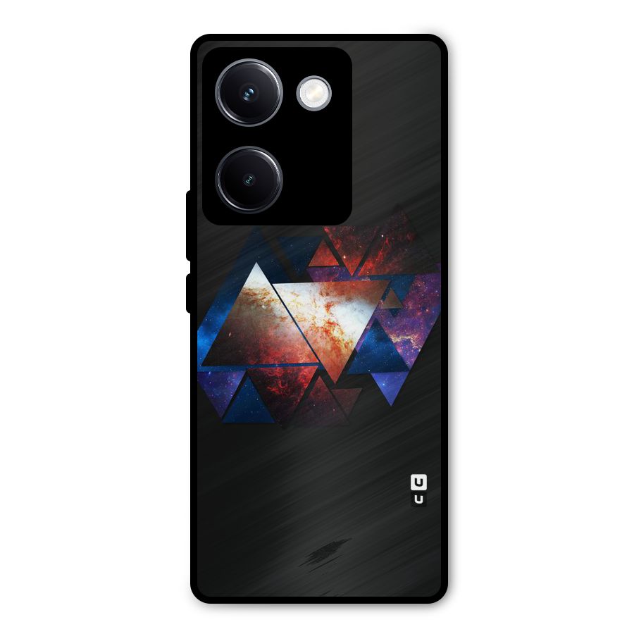 Fire Galaxy Triangles Metal Back Case for Vivo Y300 Plus