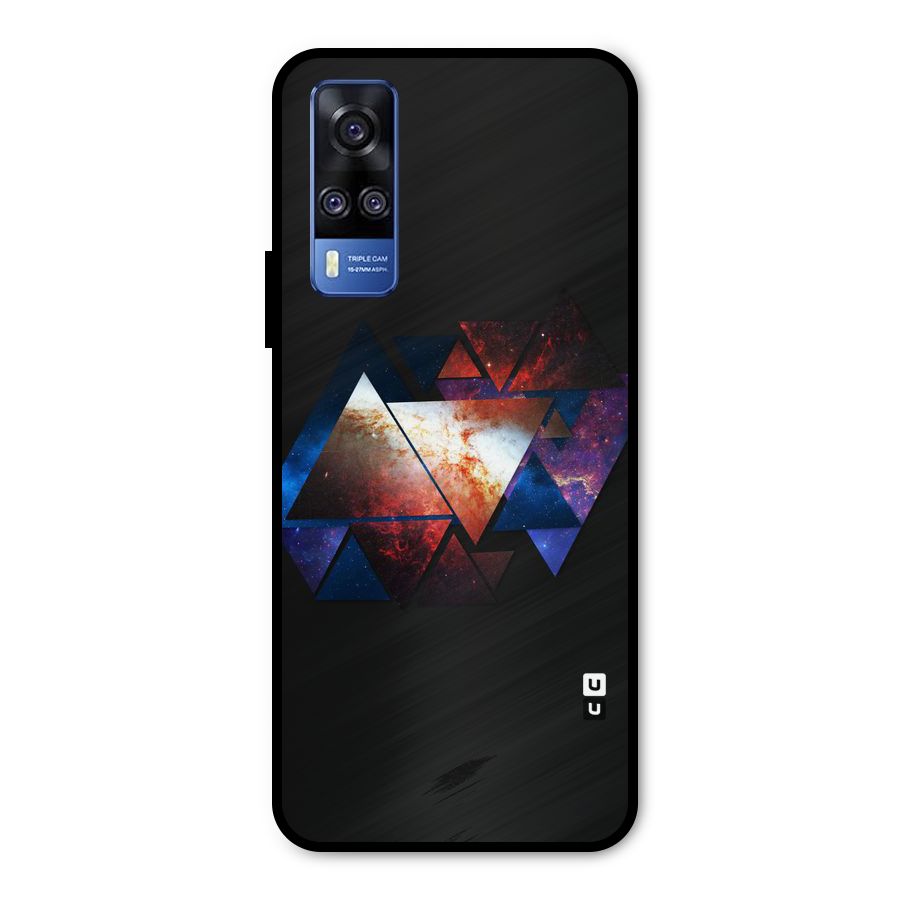 Fire Galaxy Triangles Metal Back Case for Vivo Y51A