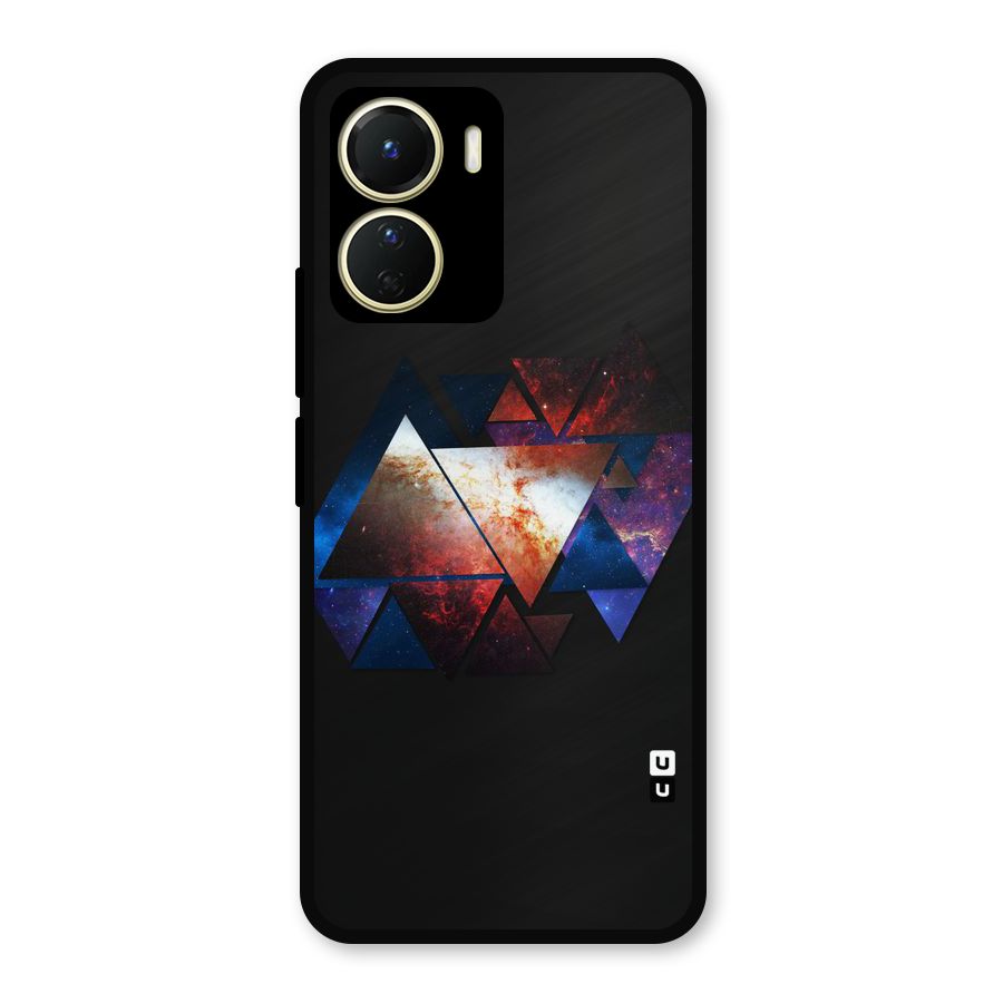 Fire Galaxy Triangles Metal Back Case for Vivo Y56