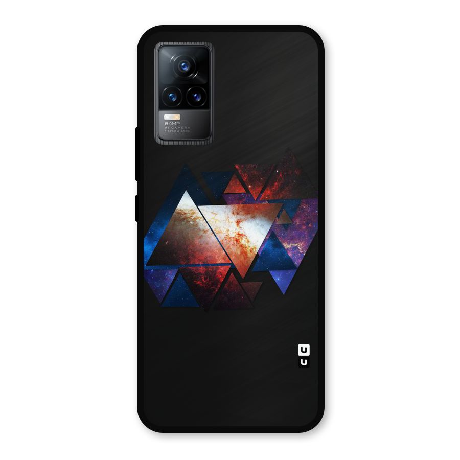 Fire Galaxy Triangles Metal Back Case for Vivo Y73