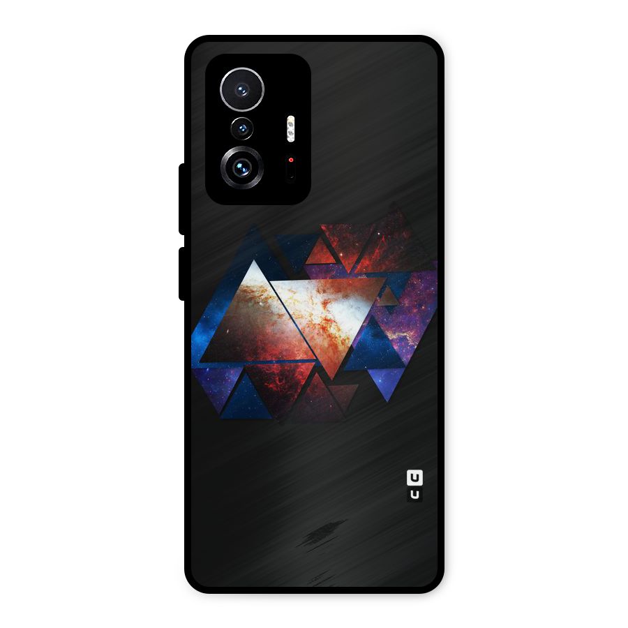 Fire Galaxy Triangles Metal Back Case for Xiaomi 11T Pro
