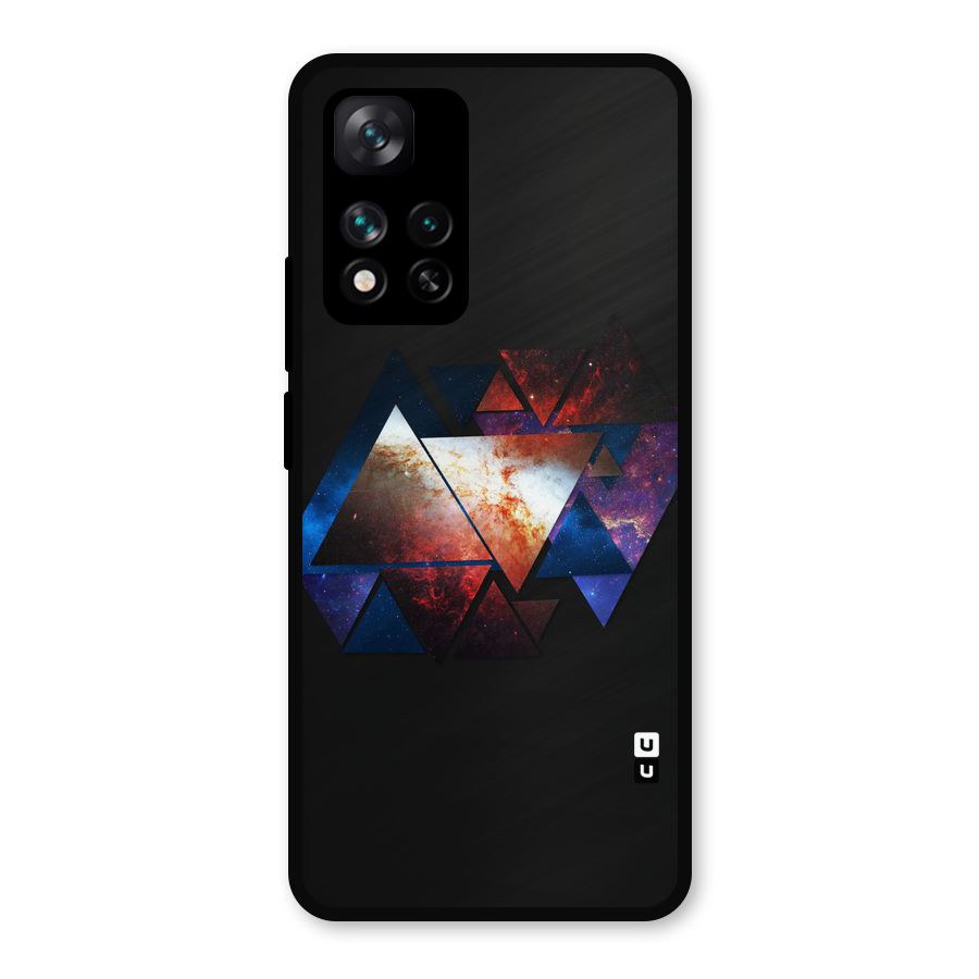 Fire Galaxy Triangles Metal Back Case for Xiaomi 11i 5G