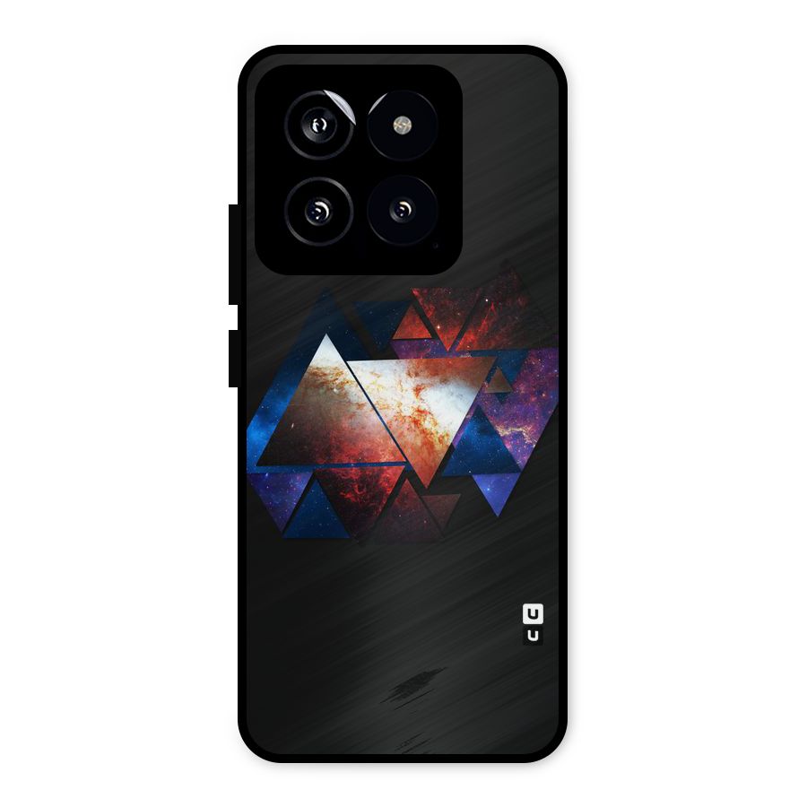 Fire Galaxy Triangles Metal Back Case for Xiaomi 14