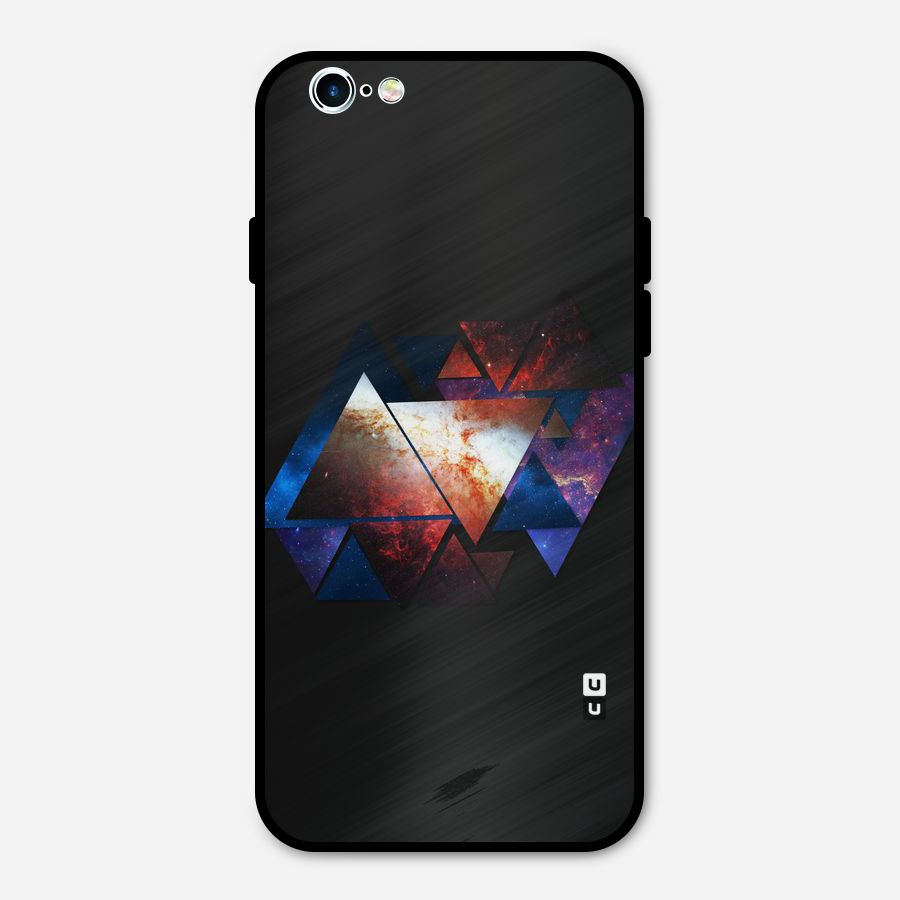Fire Galaxy Triangles Metal Back Case for iPhone 6 6s