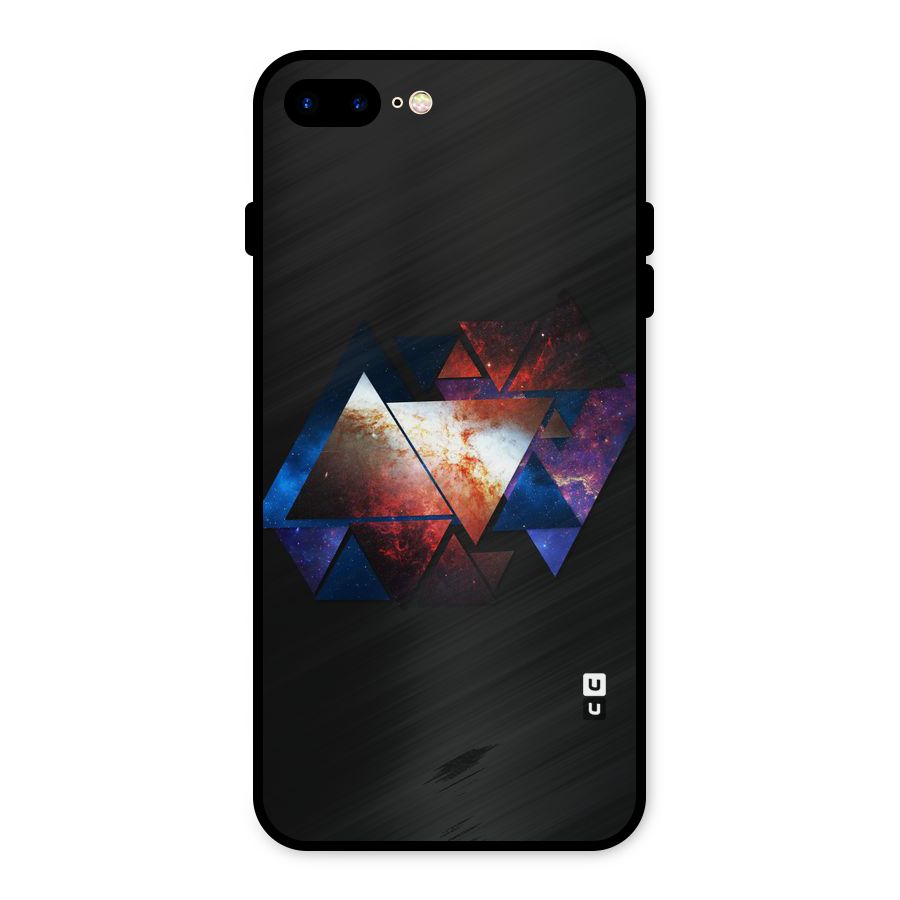 Fire Galaxy Triangles Metal Back Case for iPhone 8 Plus