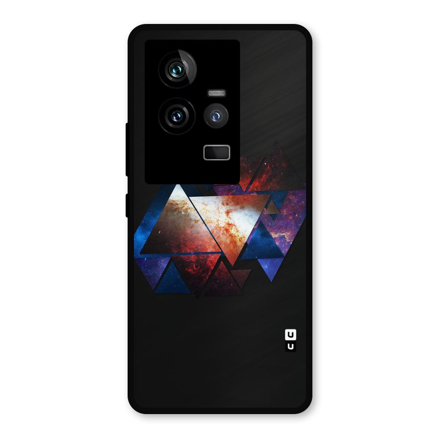 Fire Galaxy Triangles Metal Back Case for iQOO 11 5G