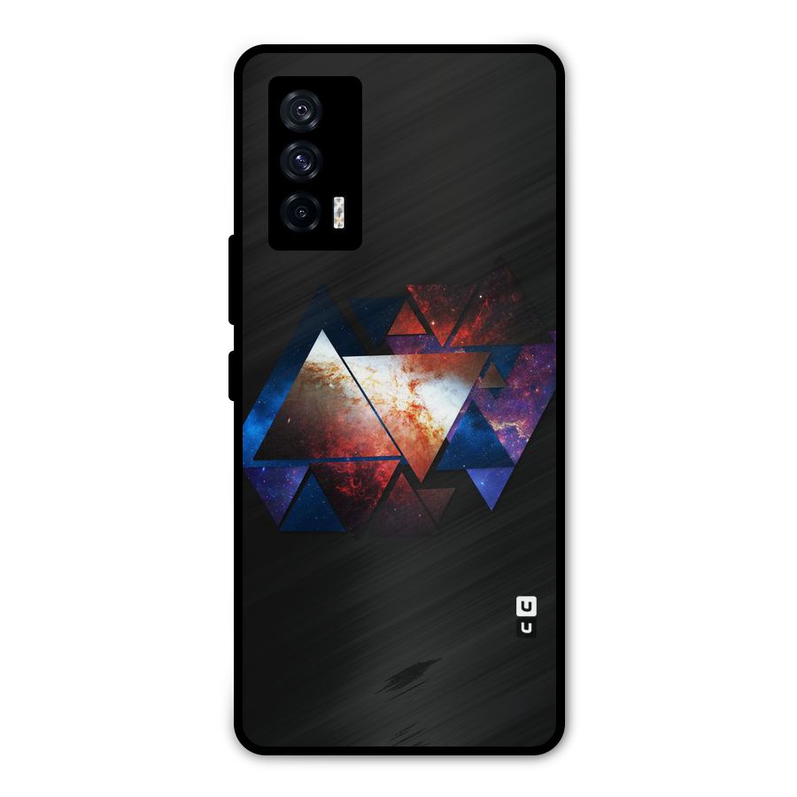 Fire Galaxy Triangles Metal Back Case for iQOO 7 5G