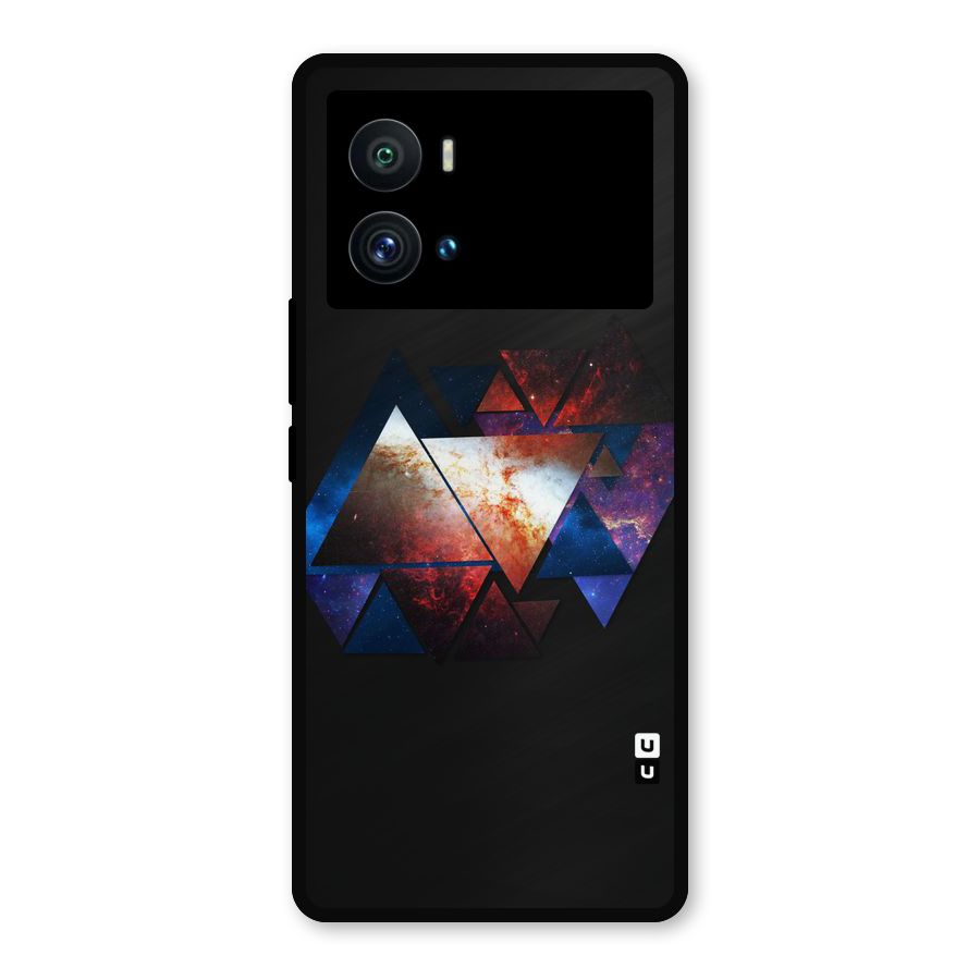 Fire Galaxy Triangles Metal Back Case for iQOO 9 Pro