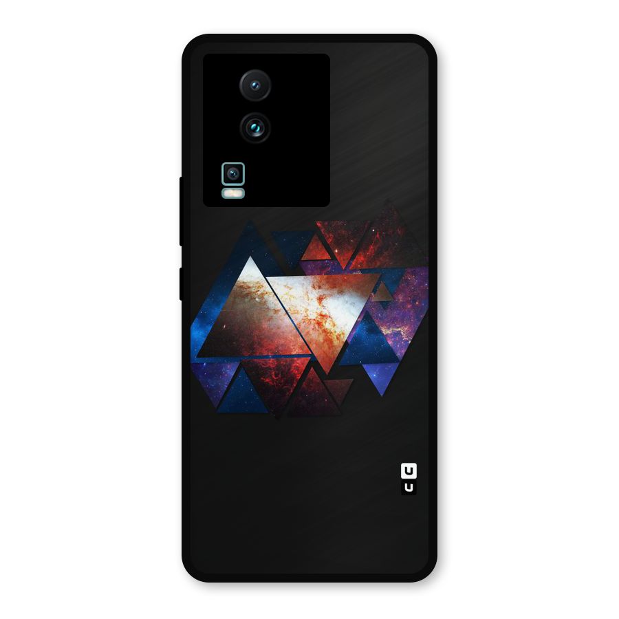 Fire Galaxy Triangles Metal Back Case for iQOO Neo 7 Pro