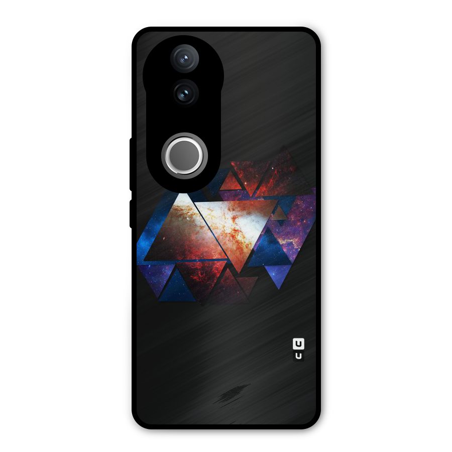Fire Galaxy Triangles Metal Back Case for iQOO Z10R