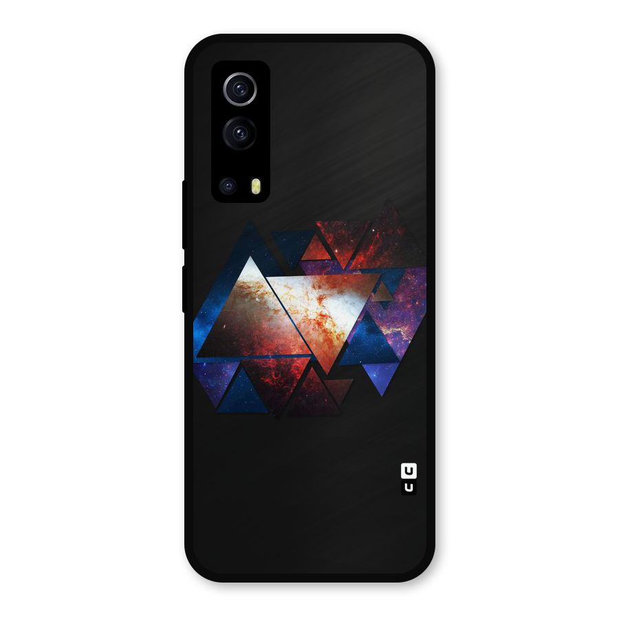 Fire Galaxy Triangles Metal Back Case for iQOO Z3