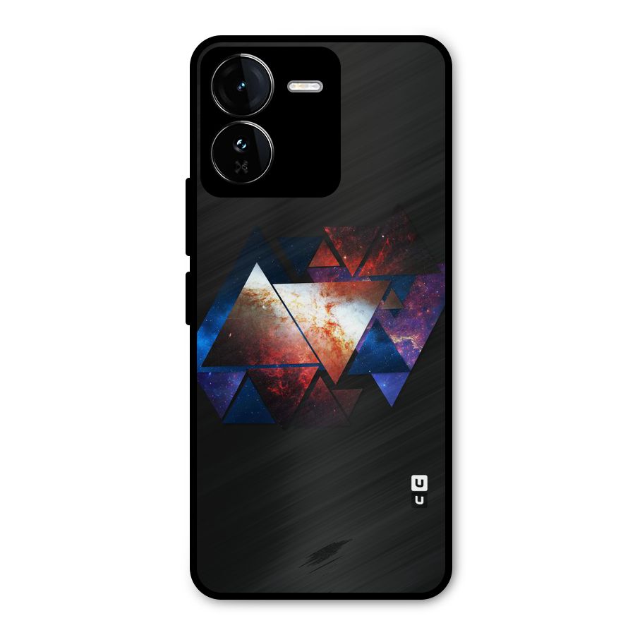 Fire Galaxy Triangles Metal Back Case for iQOO Z9