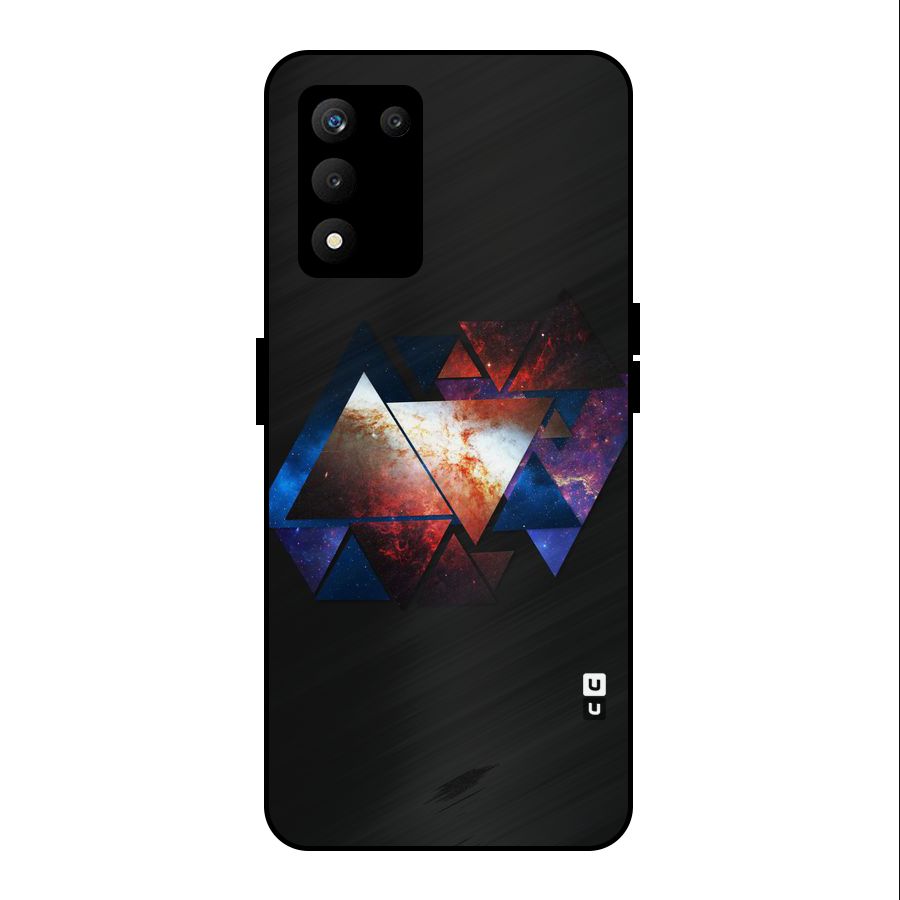 Fire Galaxy Triangles Metal Back Case for realme 9 5G SE