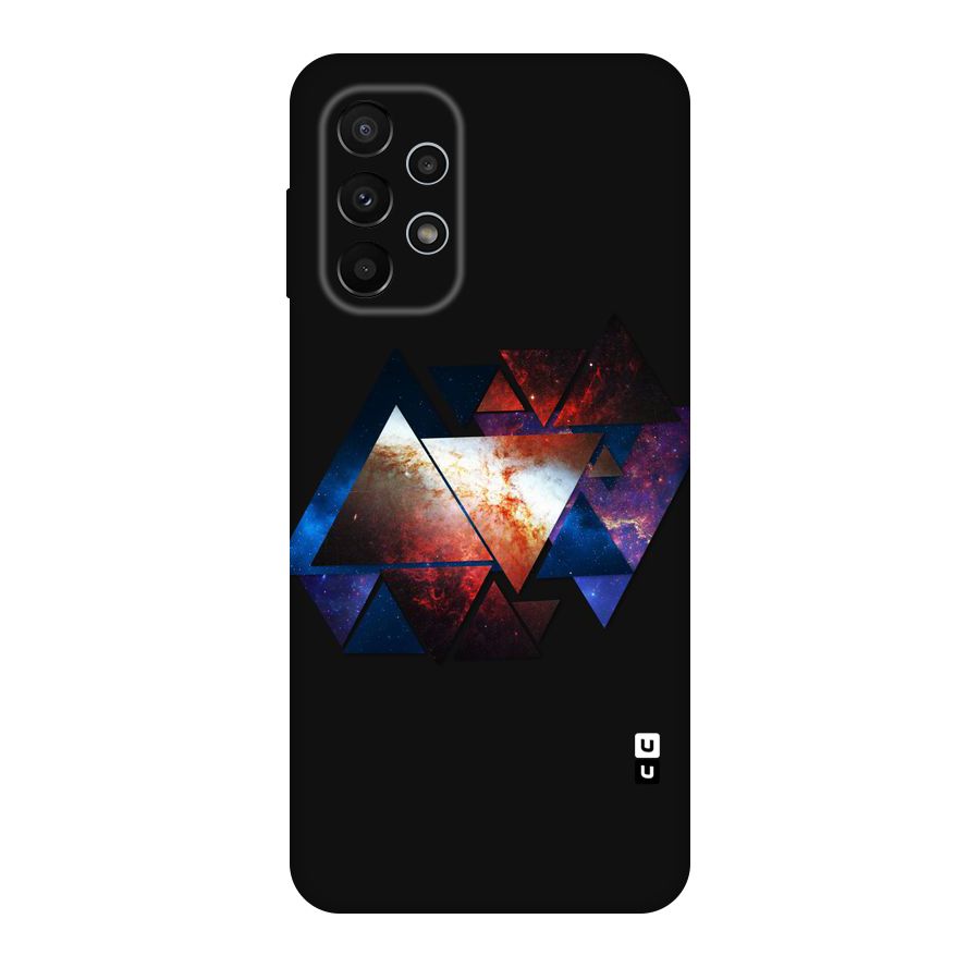 Fire Galaxy Triangles Original Polycarbonate Back Case for Galaxy A23