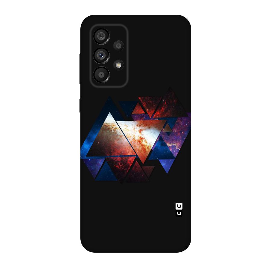 Fire Galaxy Triangles Original Polycarbonate Back Case for Galaxy A73 5G