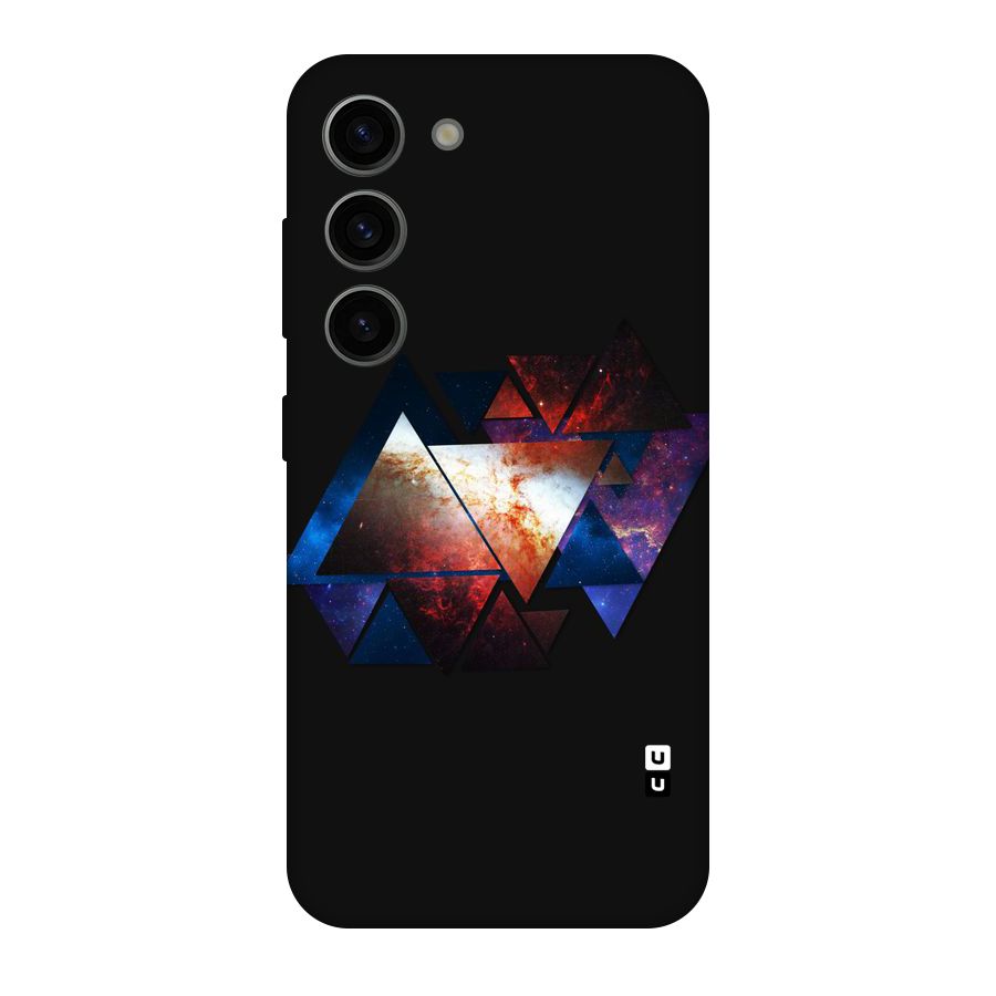 Fire Galaxy Triangles Original Polycarbonate Back Case for Galaxy S23