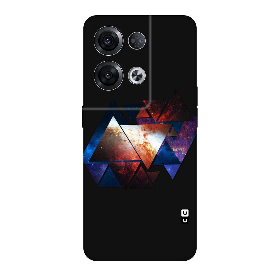 Fire Galaxy Triangles Original Polycarbonate Back Case for Oppo Reno8 Pro 5G