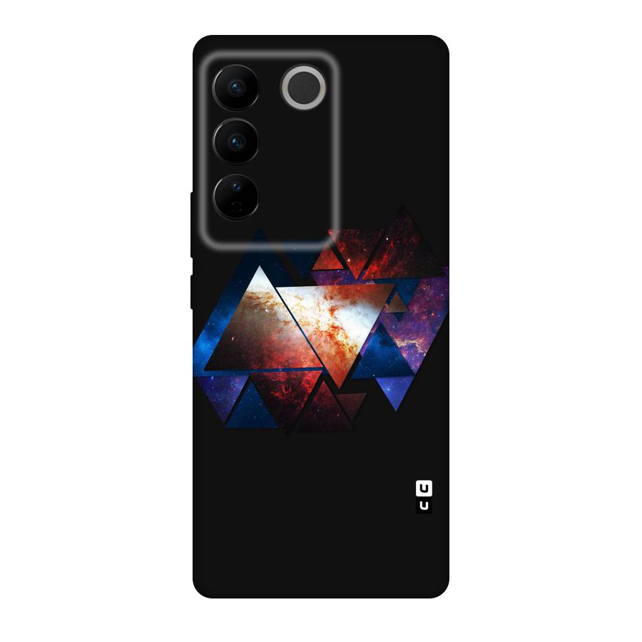 Fire Galaxy Triangles Original Polycarbonate Back Case for Vivo V27