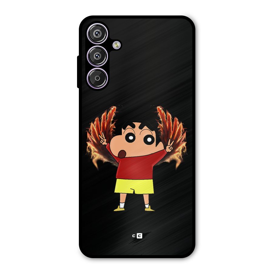 Fire Shinchan Metal Back Case for Galaxy F15