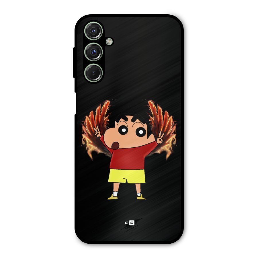 Fire Shinchan Metal Back Case for Galaxy M34