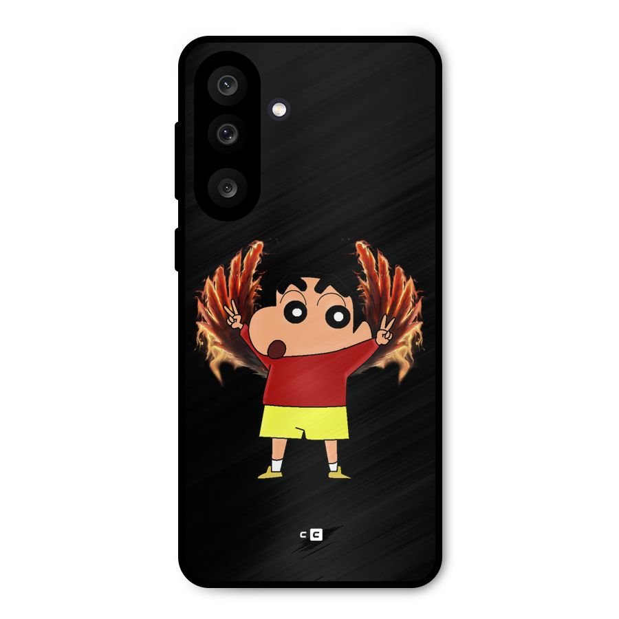 Fire Shinchan Metal Back Case for Galaxy M56