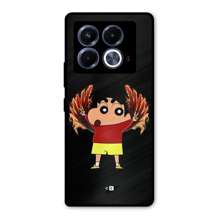 Fire Shinchan Metal Back Case for Infinix Note 40 5G