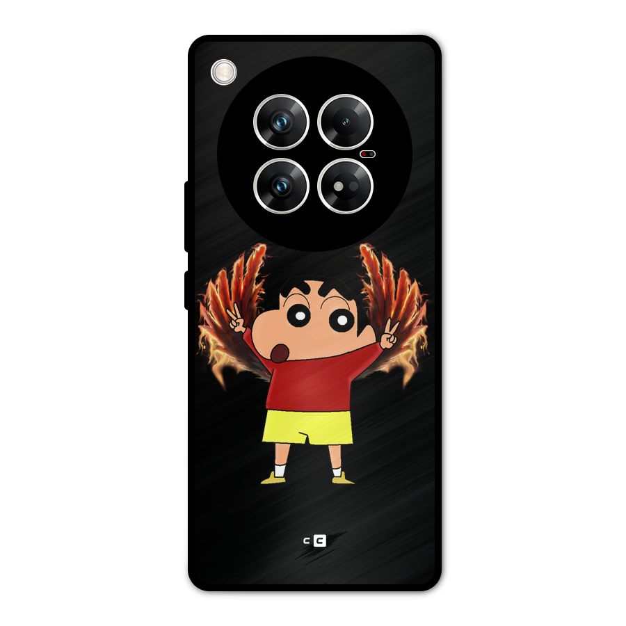 Fire Shinchan Metal Back Case for Infinix Zero 40 5G