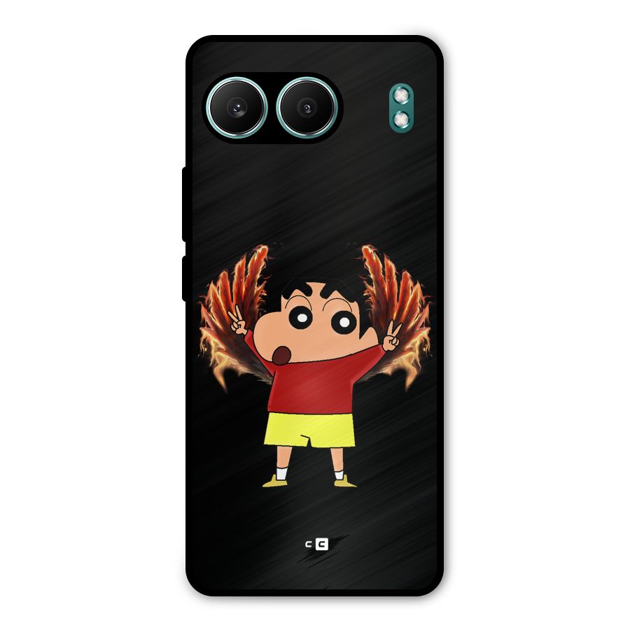 Fire Shinchan Metal Back Case for OnePlus Nord 4