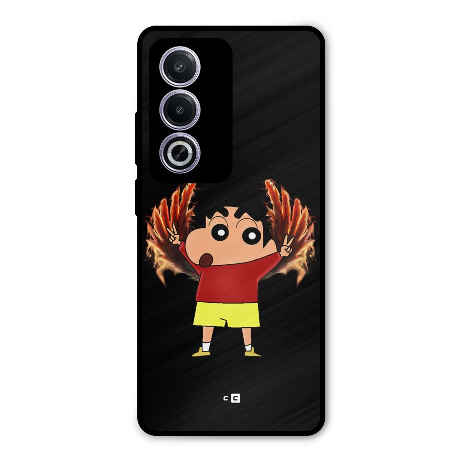 Fire Shinchan Metal Back Case for Oppo K12x