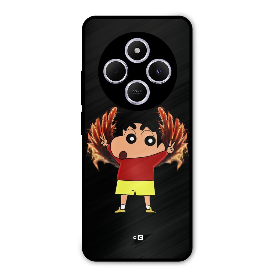 Fire Shinchan Metal Back Case for Poco M7