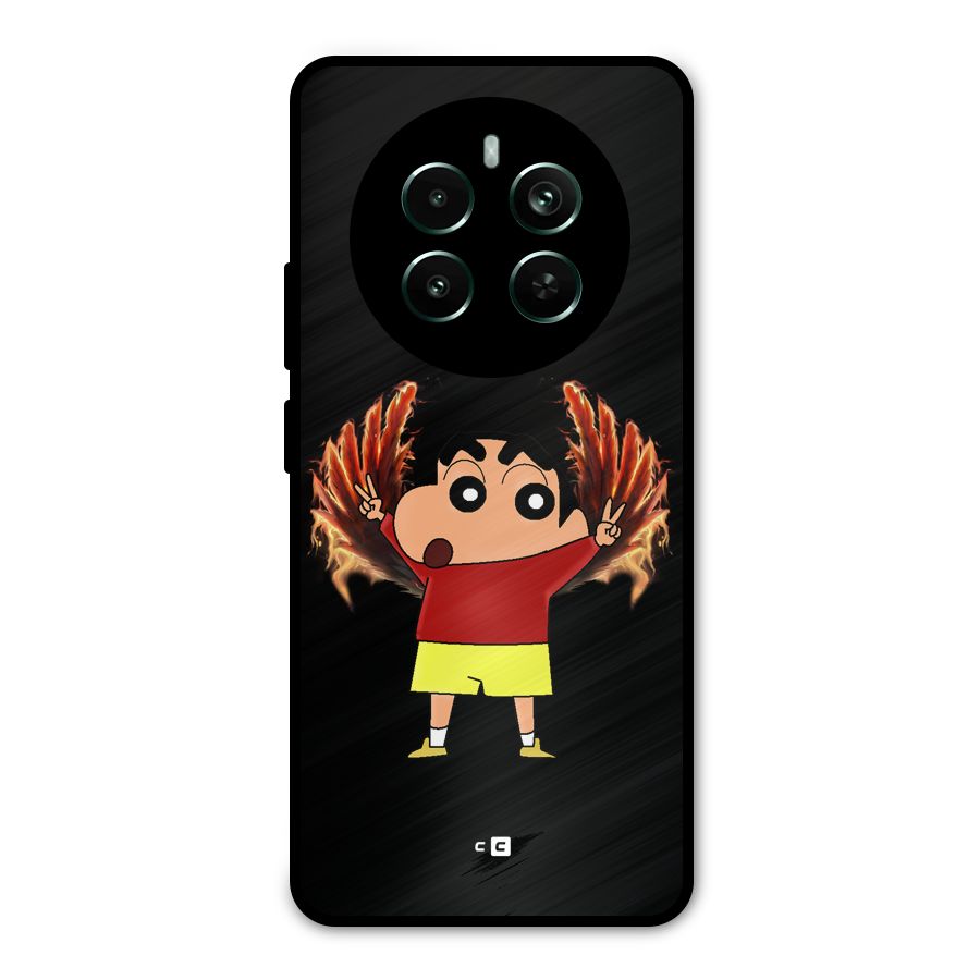 Fire Shinchan Metal Back Case for Realme 12 Pro Plus