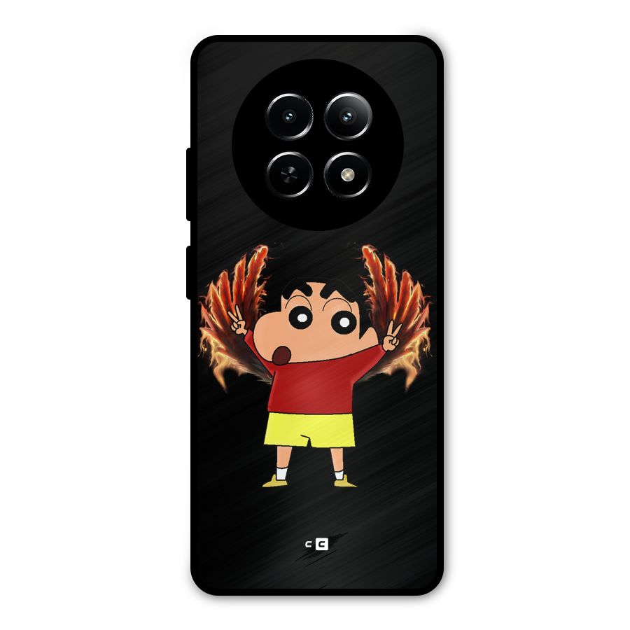 Fire Shinchan Metal Back Case for Realme Narzo N65