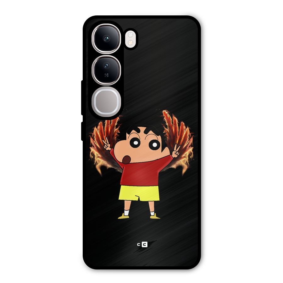 Fire Shinchan Metal Back Case for Vivo Y300