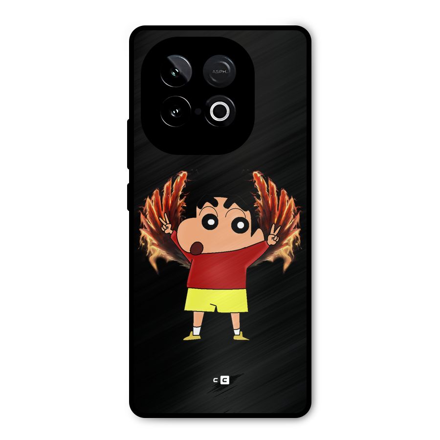 Fire Shinchan Metal Back Case for iQOO Neo 10