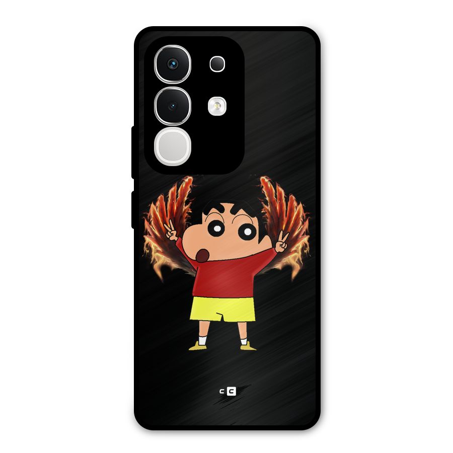 Fire Shinchan Metal Back Case for iQOO Z10x