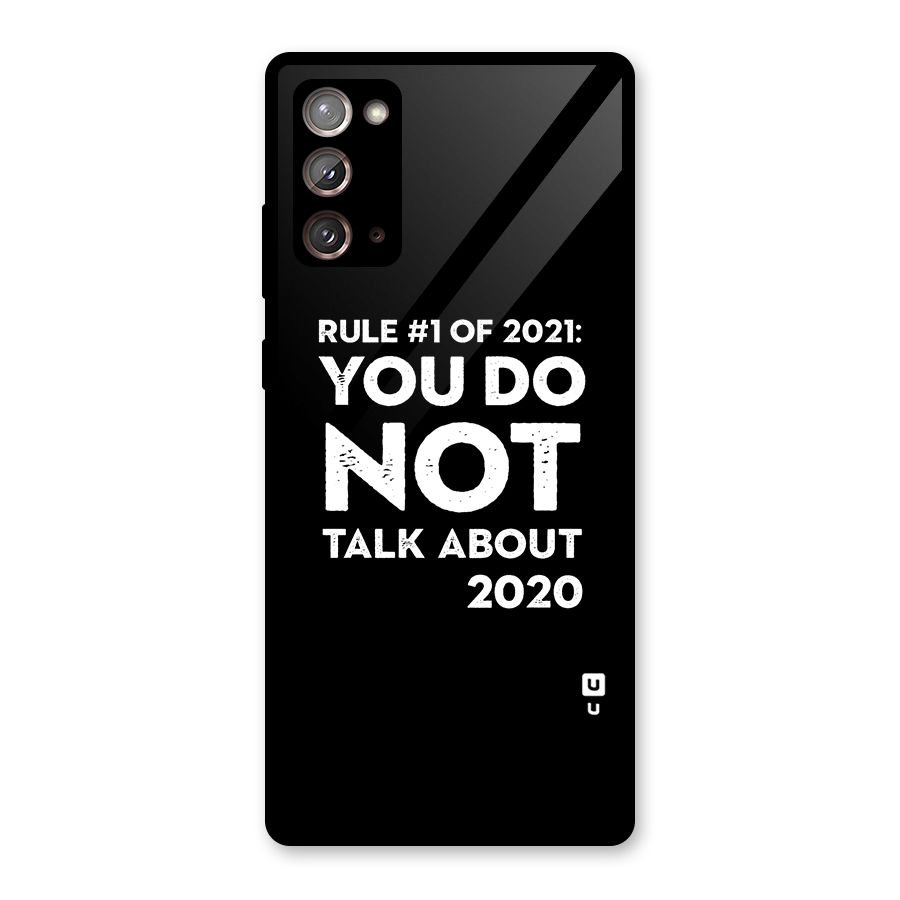 First Rule of 2021 Glass Back Case for Galaxy Note 20