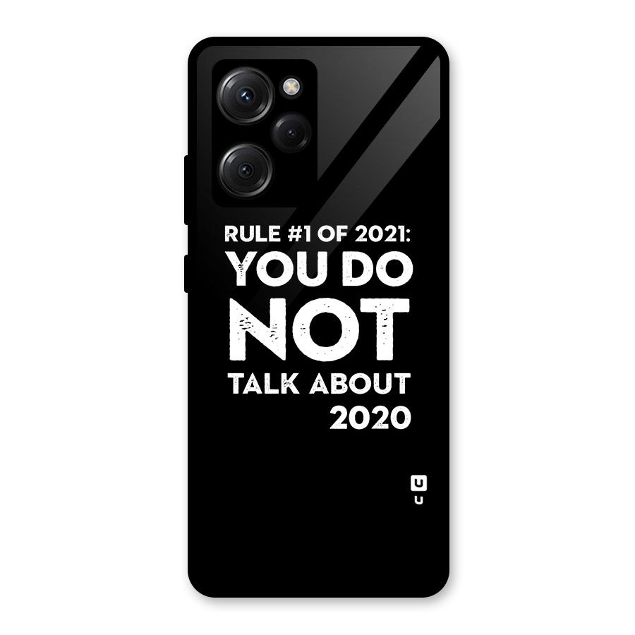 First Rule of 2021 Glass Back Case for Poco X5 Pro