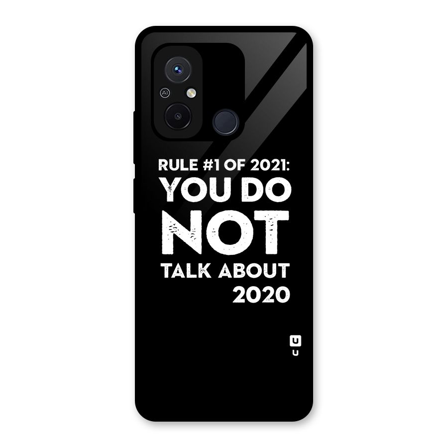 First Rule of 2021 Glass Back Case for Redmi 12C