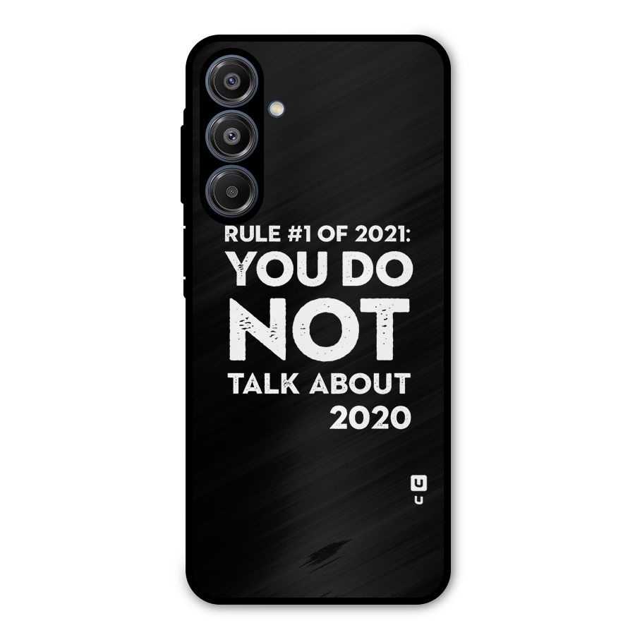 First Rule of 2021 Metal Back Case for Galaxy A16 5G