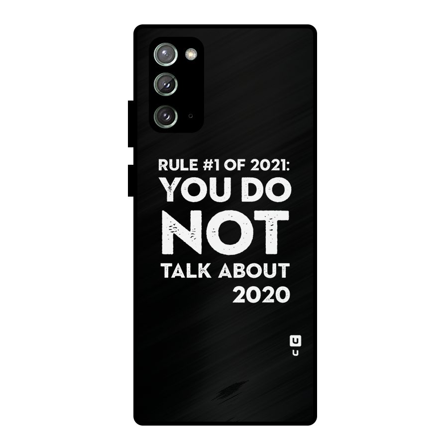 First Rule of 2021 Metal Back Case for Galaxy Note 20