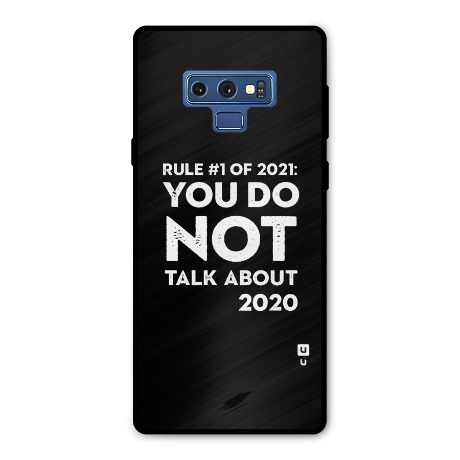 First Rule of 2021 Metal Back Case for Galaxy Note 9